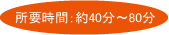 所要時間　約40分～80分
