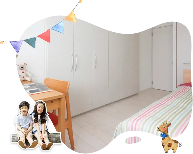 お子さまが大きくなられたら、個室の子ども部屋に。